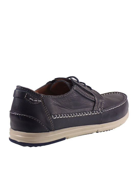 Pantofi pentru bărbați Pantofi pentru bărbați 9019 Blue Leather 42555