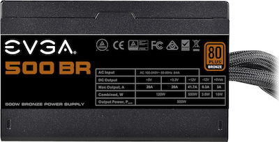 EVGA 500 BR 500W Τροφοδοτικό Υπολογιστή Full Wired 80 Plus Bronze