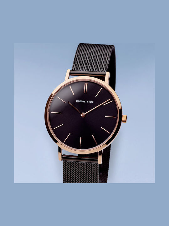 Bering Time Classic Women's Watch with Black Metal Bracelet