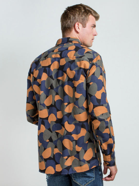 Derry Cu mânecă lungă Bumbac Cămașă Floral Multicolor