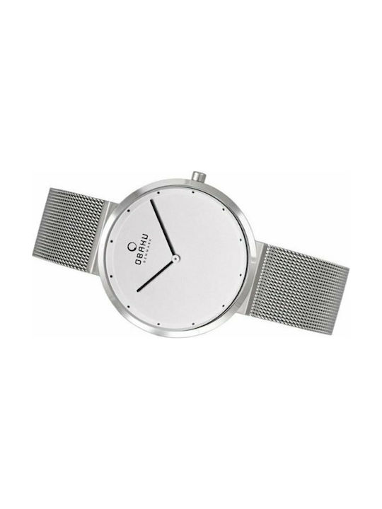 Obaku Papir Lille Watch with Silver Metal Bracelet