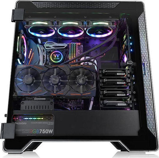 Thermaltake A500 Aluminum Tempered Glass Edition Gaming Midi Tower Κουτί Υπολογιστή με Πλαϊνό Παράθυρο Μαύρο
