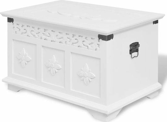 vidaXL Σετ Μπαούλα Ξύλινα 2τμχ 54x30x30εκ. Λευκά