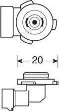 Lampa Lamps Car Halo Led Blade HB3 Canbus LED 6500K Cold White 9-32V 20W 2pcs