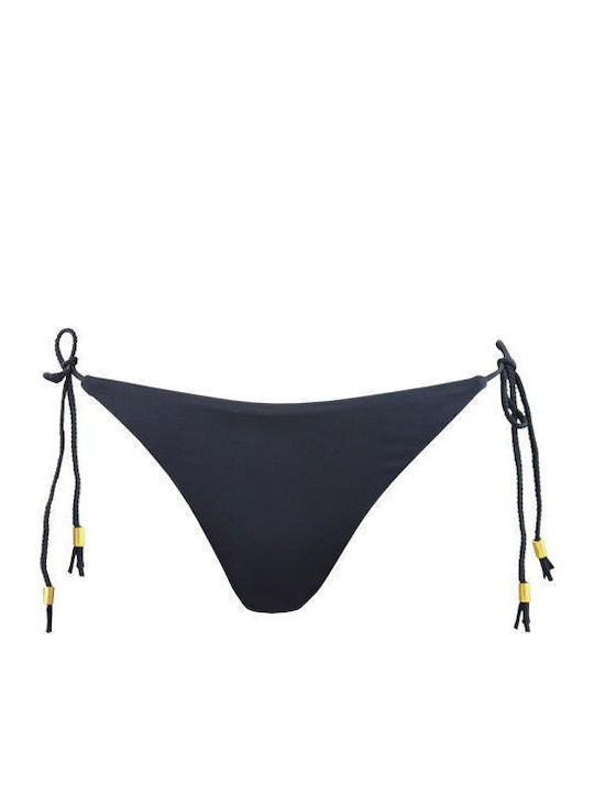 BP-3072 Bikini Brazil με Κορδονάκια Μαύρο