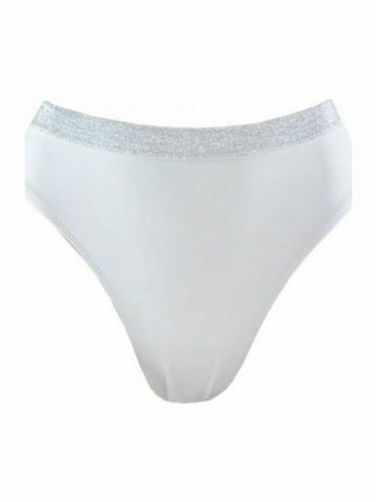 Rock Club BP-3063 Bikini Slip High Waist White BP3063.white