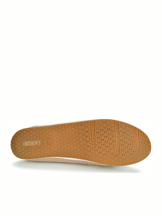 D Vega Moc B Δερμάτινα Γυναικεία Loafers σε Μπεζ Χρώμα