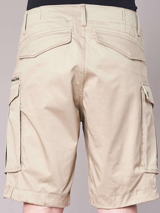 Rovic Zip Relaxed Ανδρική Βερμούδα Cargo Μπεζ