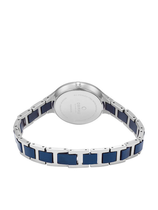 Obaku Iris Damen Uhr mit Silber Metallarmband