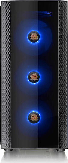 Thermaltake Versa J25 Tempered Glass RGB Edition Gaming Midi Tower Κουτί Υπολογιστή με Πλαϊνό Παράθυρο Μαύρο