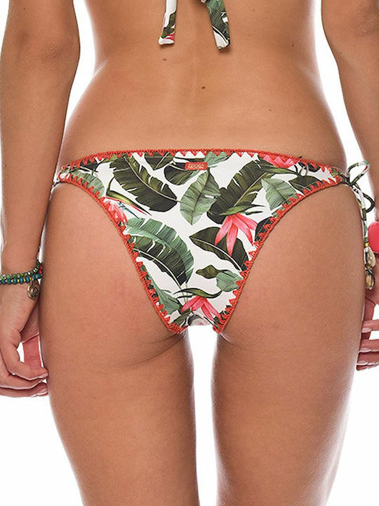 Banana Moon Avora Paraiso Bikini Slip mit Schnürchen Blumen