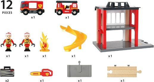 Brio Toys Fire Station Πίστα Πυροσβεστικό για 1.5+ Ετών