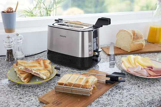 Philips Viva Collection Toaster 2 Schlitze 730W Inox