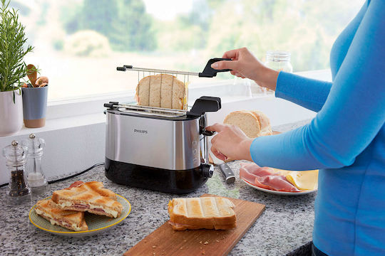 Philips Viva Collection Toaster 2 Schlitze 730W Inox