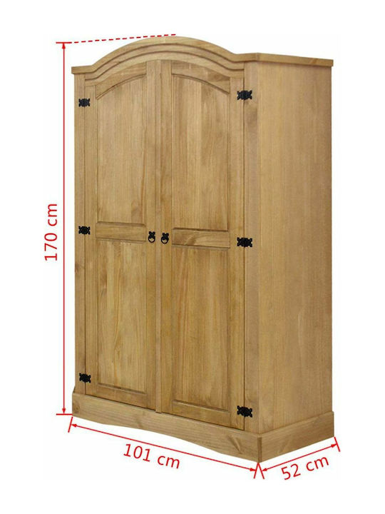Doppeltür Kleiderschrank 101x52x170cm