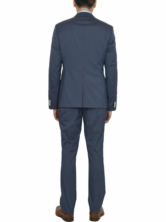 TOM FRANK STRIPED SUIT MAD-1 BLUE