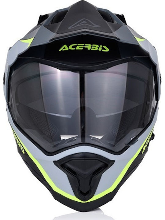 Acerbis Reactive Graffix On-Off Helmet with Sun Visor ECE 22.05 1350gr Black/Grey 0023466 319