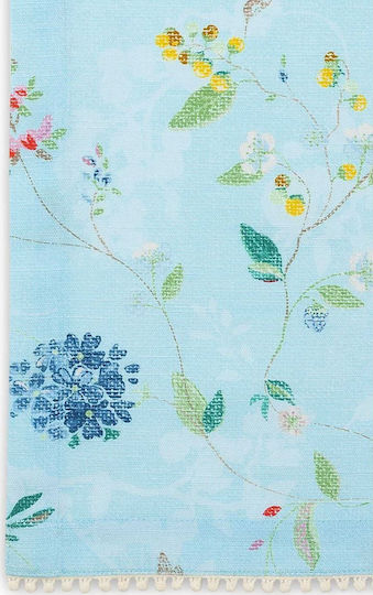 PiP Studio Tischdecke Floral Hummingbirds Blau 60x180cm
