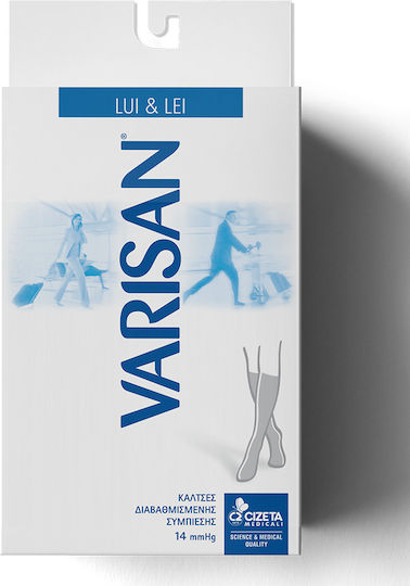 Varisan Lui & Lei Socks Calf High Graduated Compression 14 mmHg Chiaro