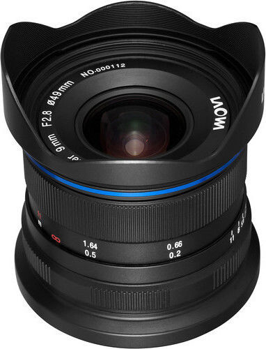 Laowa Crop Camera Lens 9mm f/2.8 Zero-D Fisheye / Wide Angle for Sony E Mount Black