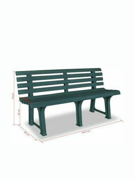 Bancă Exterior Plastic 145.5x49x74cm