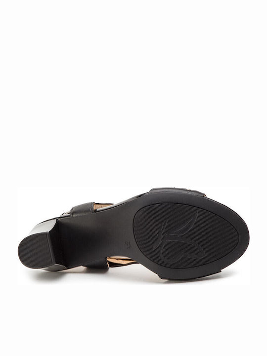 Din piele Sandale Anatomici Negre