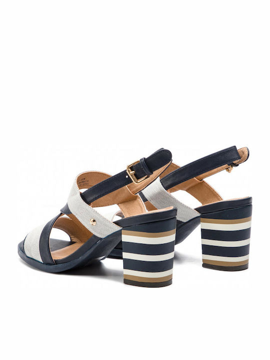 Women's Sandals America Dayla Multicolour with Chunky Medium Heel