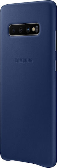 Samsung Задна корица Кожа Тъмносиня (Галакси С10+)