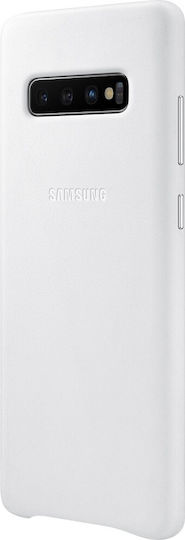 Samsung Coperta din spate Piele rezistent Alb (Galaxy S10+)