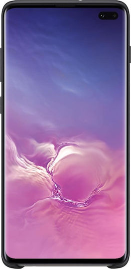 Samsung Umschlag Rückseite Silikon Schwarz (Galaxy S10+)
