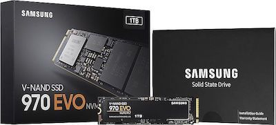 Samsung 970 Evo SSD 1TB τύπου M.2 με σύνδεση PCI Express 3.0 MZ-V7E1T0BW