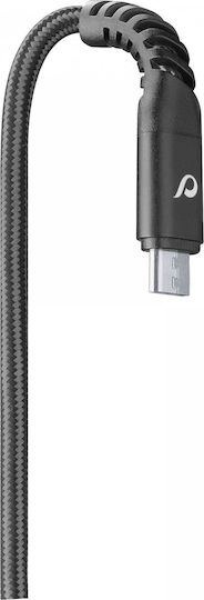 Cellular Line Braided USB 2.0 to micro USB Cable Μαύρο 1.2m (TETRACABMUSB1MK)