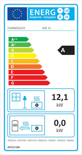 Thermogatz 12 GSP Σόμπα Pellet Αερόθερμη 12.1kW Γκρι