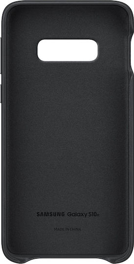 Samsung Leather Cover Back Cover Δερμάτινο Μαύρο (Galaxy S10e)