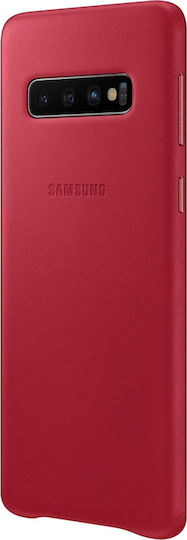 Samsung Leather Cover Back Cover Δερμάτινο Κόκκινο (Galaxy S10)