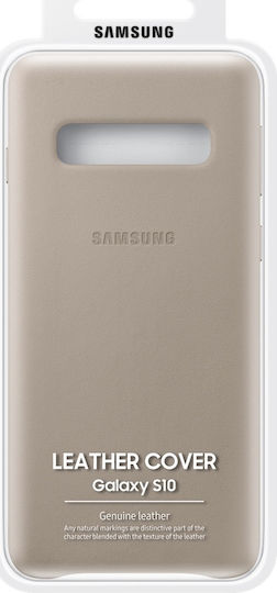 Samsung Umschlag Rückseite Leder Gray (Galaxy S10) EF-VG973LJEGWW
