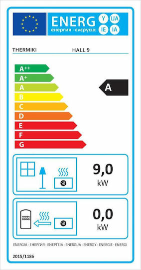 Thermiki 9 Hall Σόμπα Pellet Αερόθερμη 9kW Μπεζ