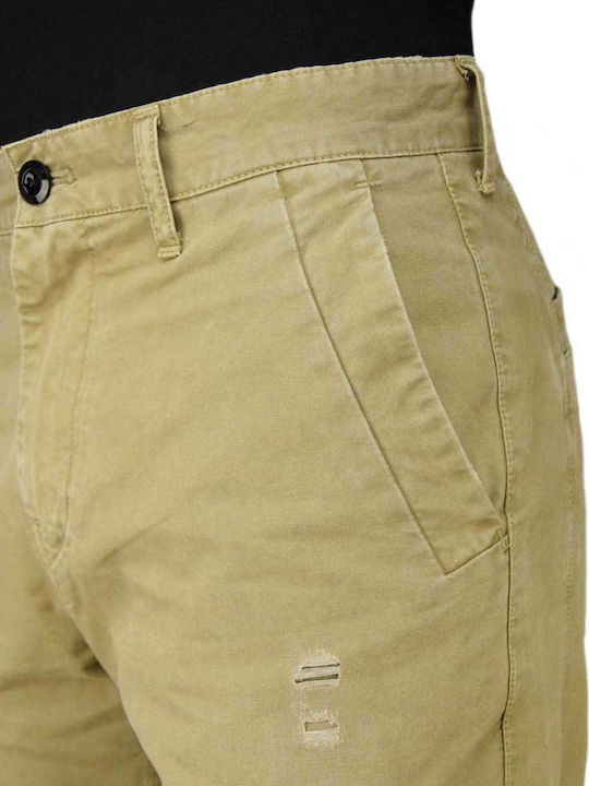 Bronson Chino Trousers Elastic Slim Fit Beige