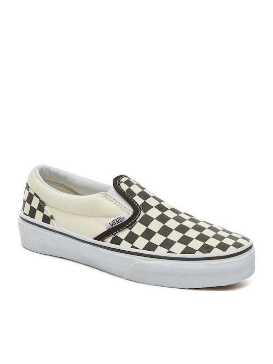 Vans Παιδικά Sneakers Classic Checkboard Slip-on Λευκά