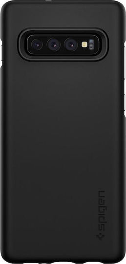 Spigen Thin Fit Umschlag Rückseite Kunststoff Schwarz (Galaxy S10+)