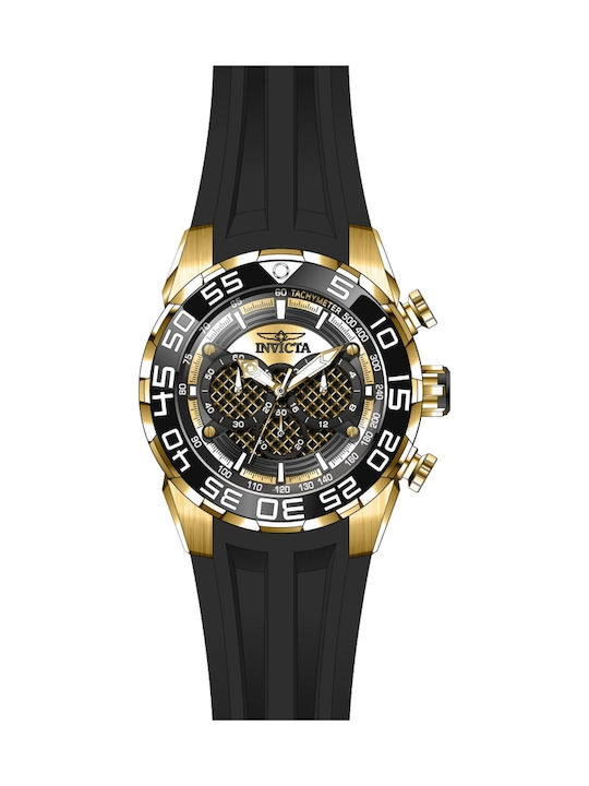 Invicta Speedway Men's Watch 50mm Chronograph Battery with Black Rubber Strap