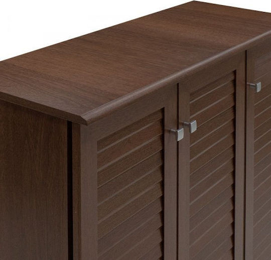 Santo Wooden Shoe Organizer with 4 Shelves Walnut 89.5x34.5x91.5cm