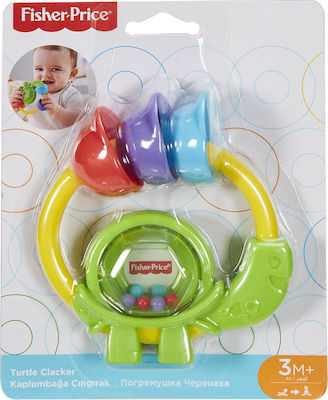 Fisher Price Turtle Clacker Beißrassel für Zahnen aus Plastik für 3 m+ 1Stück