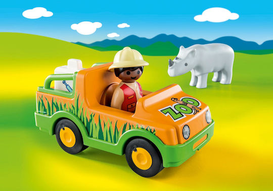 Playmobil 123 Zoo Vehicle With Rhinoceros für 1.5+ Jahre