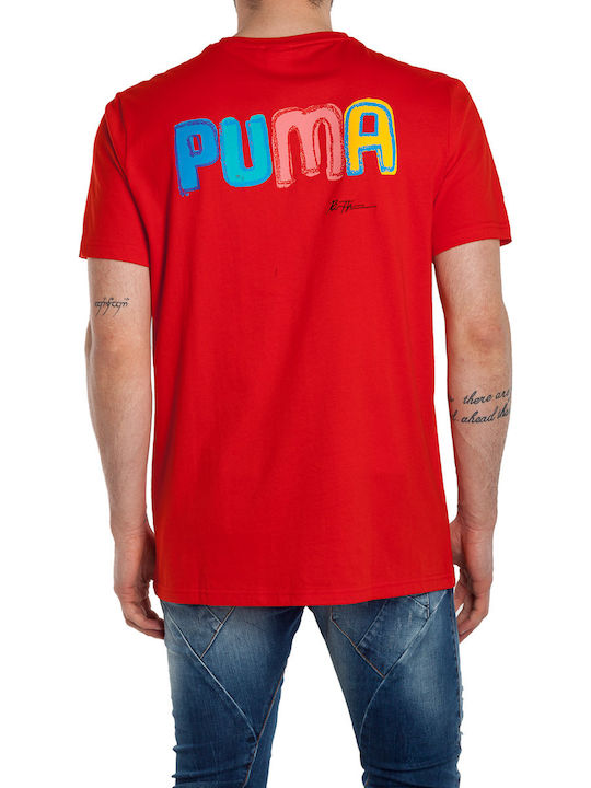 Puma X Bradley Theodore Men's Athletic T-shirt Short Sleeve Red