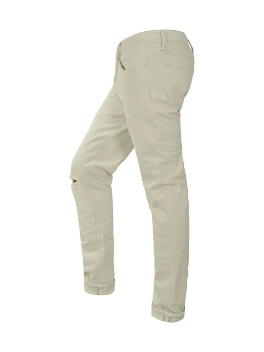 Men's Jeans Pants with Slim Fit Beige