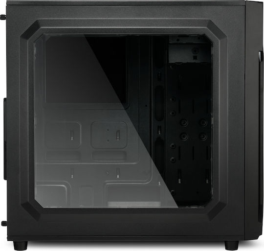 Sharkoon VG6-W RGB Gaming Midi Tower Κουτί Υπολογιστή με Πλαϊνό Παράθυρο Μαύρο