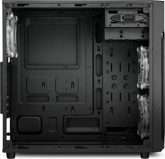 Sharkoon VG6-W RGB Gaming Midi Tower Κουτί Υπολογιστή με Πλαϊνό Παράθυρο Μαύρο
