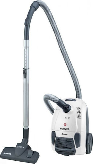 Hoover Brave BV11 011 Ηλεκτρική Σκούπα 700W με Σακούλα 2.3lt Λευκή