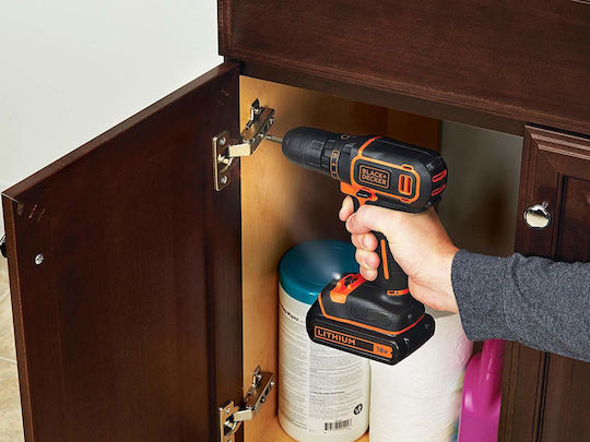 Black & Decker BDCDC18BAFC Δραπανοκατσάβιδο Μπαταρίας 18V 2x1.5Ah